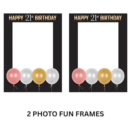 Beistle Happy 21st Birthday Photo Fun Frames, 2ct.